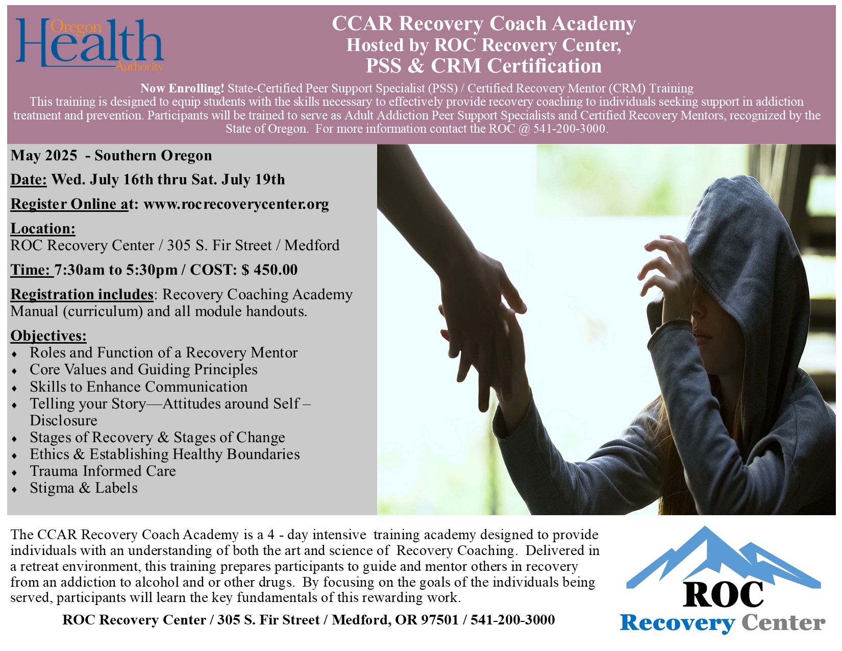CCAR_Training Flyer Medford July Flyer CCAR_Training Flyer Medford July Flyer